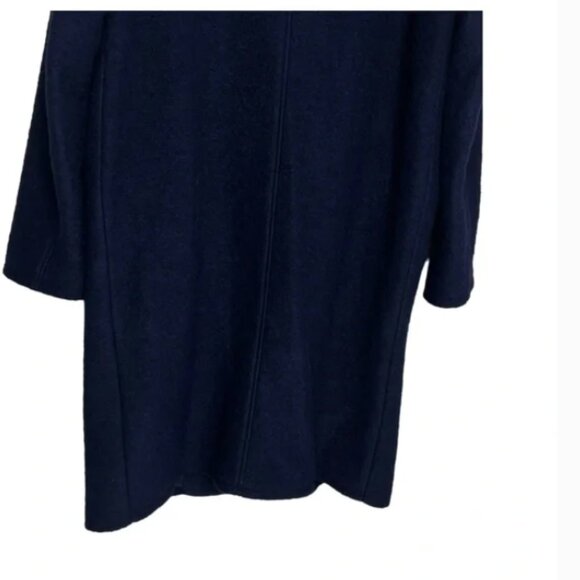 Opening Ceremony Blue Longline Compressed Wool Coat - Picture 5 of 10